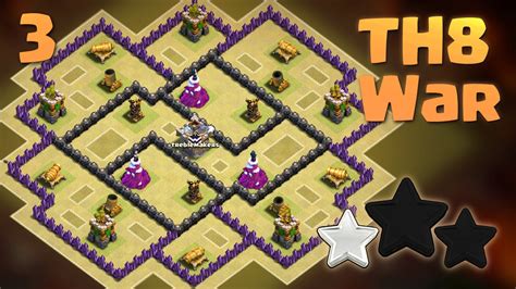 Best Th8 War Base Anti Everything Anti 3 Star 2016 Clash Of Clans Youtube