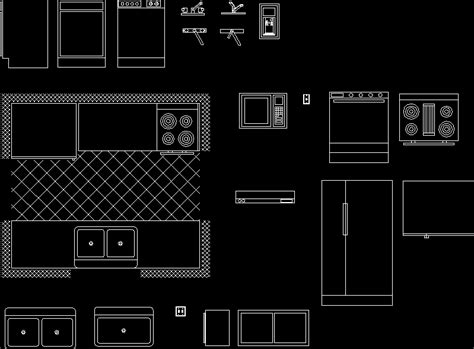 Bloques Autocad Cocina Planta