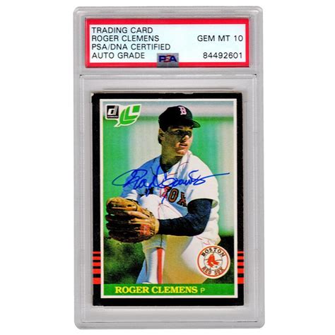 Roger Clemens Signed 1985 Donruss 273 RC PSA Autograph Graded 10