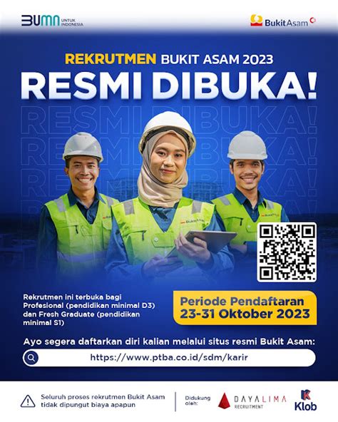 Dibuka Posisi Sekaligus Info Loker Bumn Di Bukit Asam Untuk Fresh