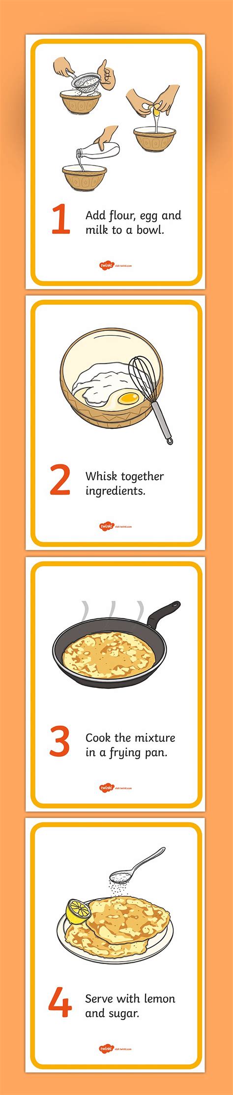 Pancake Recipe Cards How To Make Pancakes Recipe Cards Pancake