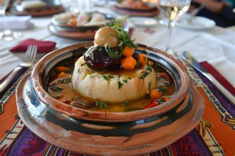 Premium Photo Traditional Moroccan Couscous Dish Served With Buttermilk