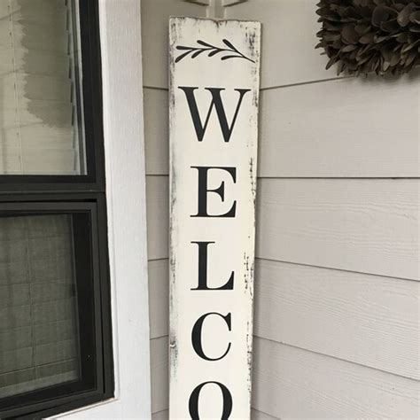 Welcome Farmhouse Style Wood Sign Porch Sign in Custom - Etsy