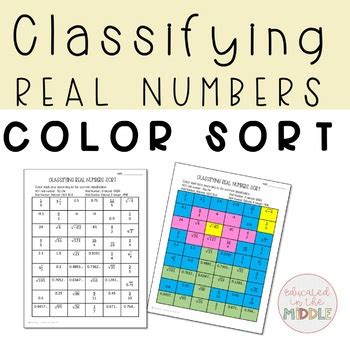 Classifying Real Numbers Worksheet Worksheet Resource