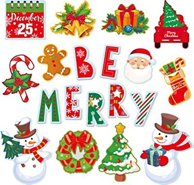 Amazon Pieces Christmas Refrigerator Magnets Retro Christmas