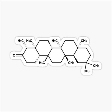 Friedelin Chemical Molecule Structure Sticker By Girih Redbubble