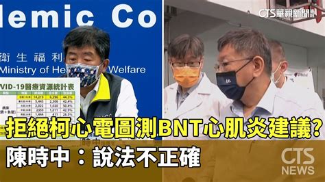 拒絕柯心電圖測bnt心肌炎建議？ 陳時中：說法不正確｜華視新聞 20240923ctstw Youtube