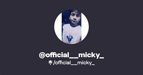 Official Micky Instagram Facebook Linktree