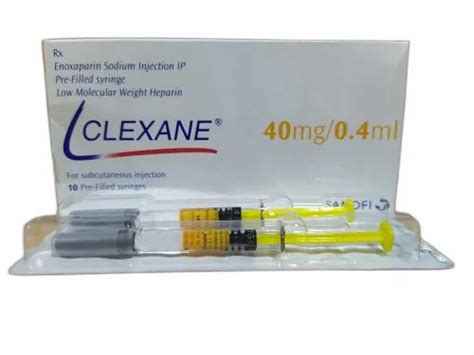 Clexane Enoxaparin Injection 40 Mg 0 4 Ml At Rs 290 Piece Enoxaparin