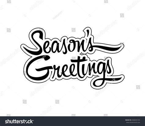 Seasons Greetings Typography Typographic Royalty Free Stock Vector