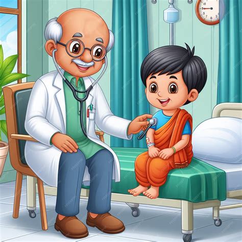 Premium Photo Doctor With Kids In Hospital Cartoon Images Cartoon