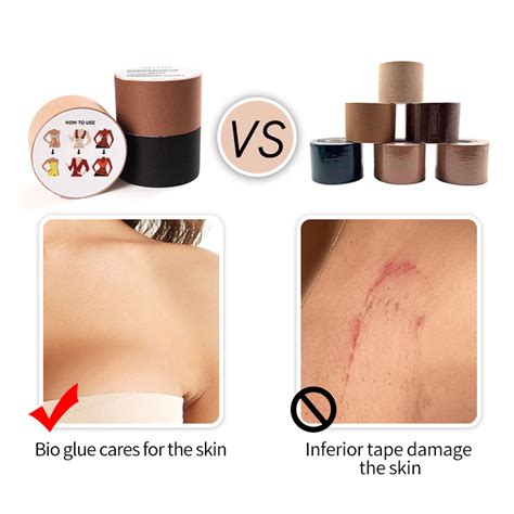 Medical Bio Glue Breast Push Up Lingerie Tapes Nipple Cover Strapless