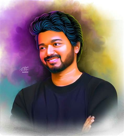 Artstation Thalapathy Vijay Painting 2023 Leo