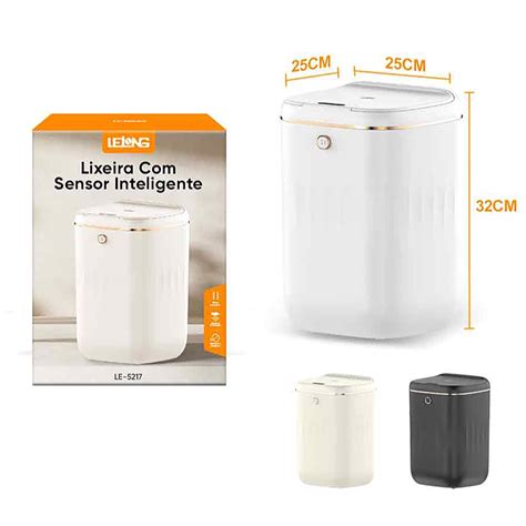 Lixeira Sensor Autom Tica Banheiro Cozinha Lixo Litros Shopee Brasil