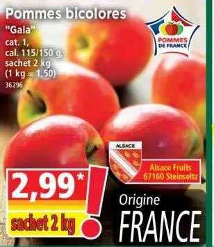 Promo Pommes Bicolores Gala Chez Norma Icatalogue Fr