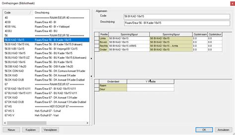 Omfrezingen Matrix Knowledge Base