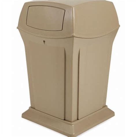 Rubbermaid Trash Can Gal Beige Plastic Fg Beig Kroger