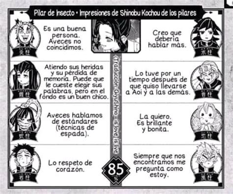 Qu Opinan Los Pilares Sobre El Resto De Ellos Kimetsu No Yaiba