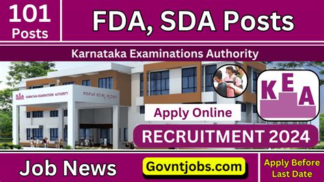 KEA Recruitment 2024 Apply Online For 101 FDA SDA Posts Check Posts