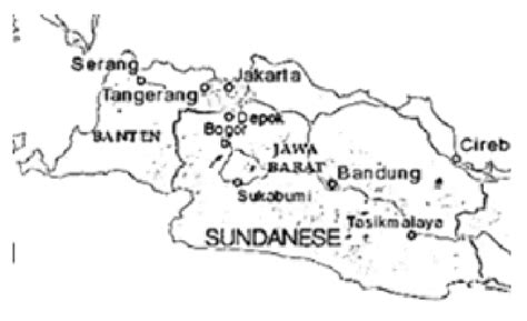 Map of Dialects of Sundanese Language in West Java (Muslim et al., 2010 ...