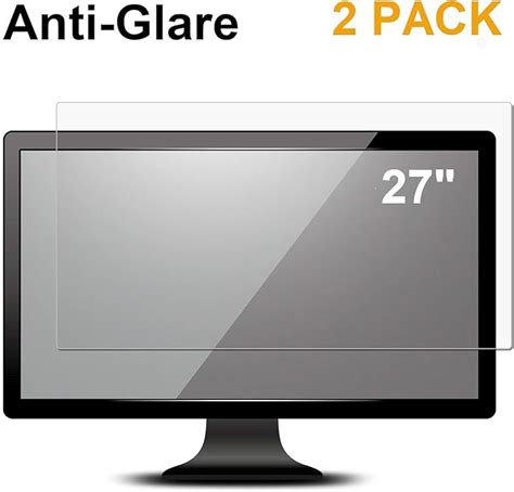 2pcs Pack Anti Glare Screen Protector For Widescreen Desktop Monitor Matte 27 Inch Screen