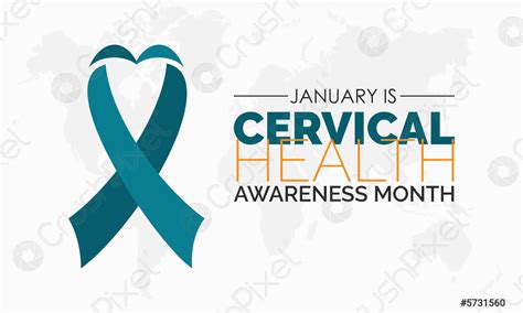 Vector Banner Template Design Concept Of Cervical Health Awareness