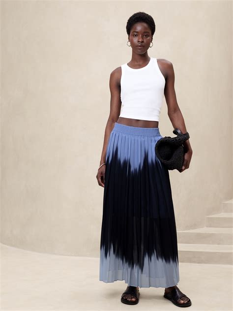 Pleated Maxi Skirt Banana Republic Factory