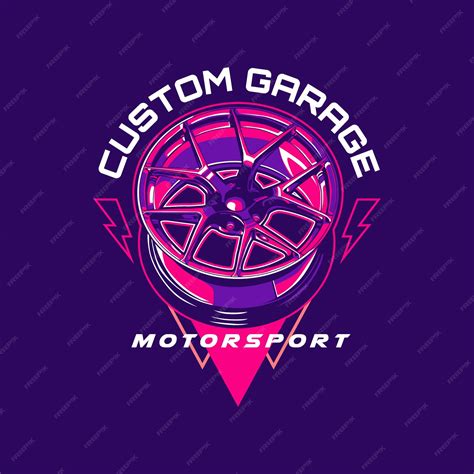 Premium Vector Vector Of Custom Garage Logo Using Car Rim Illustration