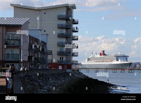 The Cunard Queen Mary 2 Cruise Ship Leaves Southampton Dock Picture