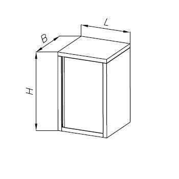 Szafka nierdzewna wisząca 40x30x60 cm Profichef