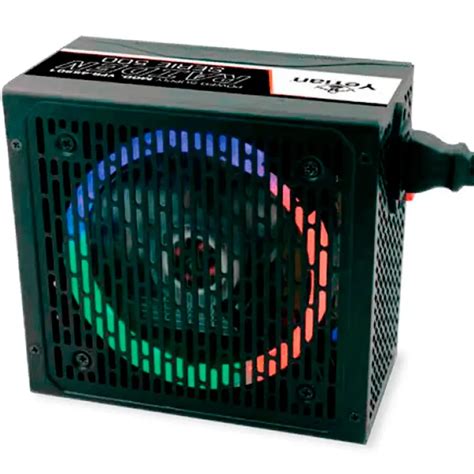 FUENTE DE PODER YEYIAN RAIDEN 500W 80 PLUS WHITE RGB SEMI MODULAR YFR