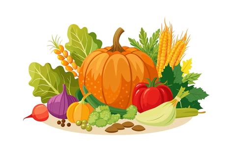 Premium Vector Vegetables And Fruits Food Concept Illustration