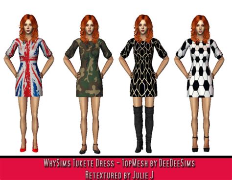 Whysim Tukete Elina Dress Top Mesh By DeeDee Sims Retextured