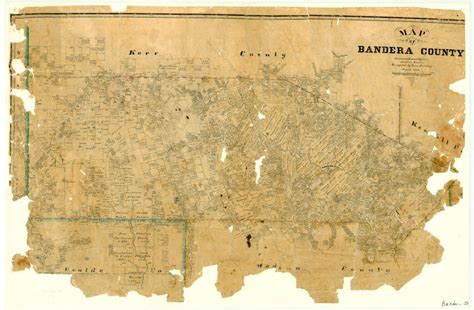 Map Of Bandera County Legacy Of Texas