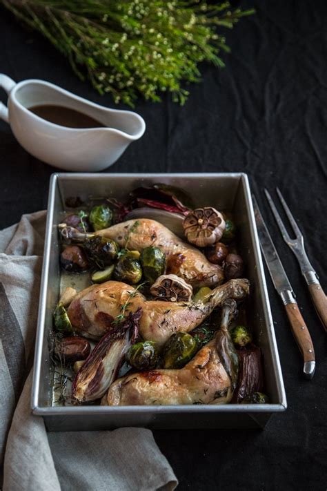 Roast Garlic Chicken With Chestnuts And Sticky Marsala Sauce - Cook ...