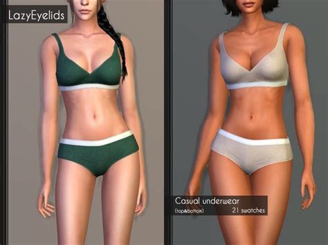 Underwear Set Lazy Eyelids On Patreon Casual Underwear Underwear Set Sims 4