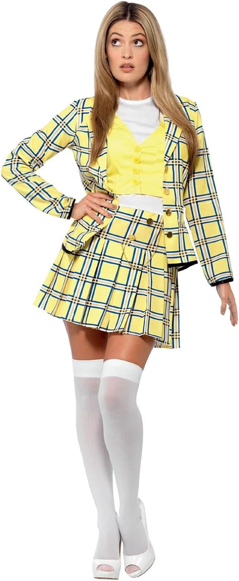 Smiffys Costume De Cher Clueless Jaune Avec Veste Haut Jupe Et