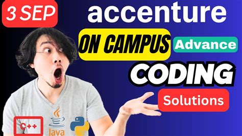 3rd Sep Accenture On Campus Latest Coding Questions Accenture