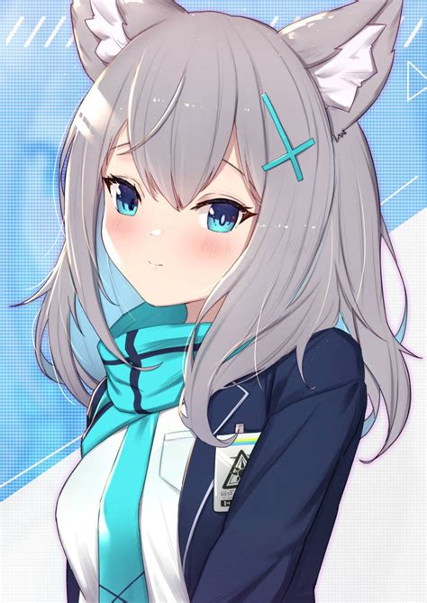 1191414 Silver Hair Animal Ears Anime Girls Shiroko Blue Archive