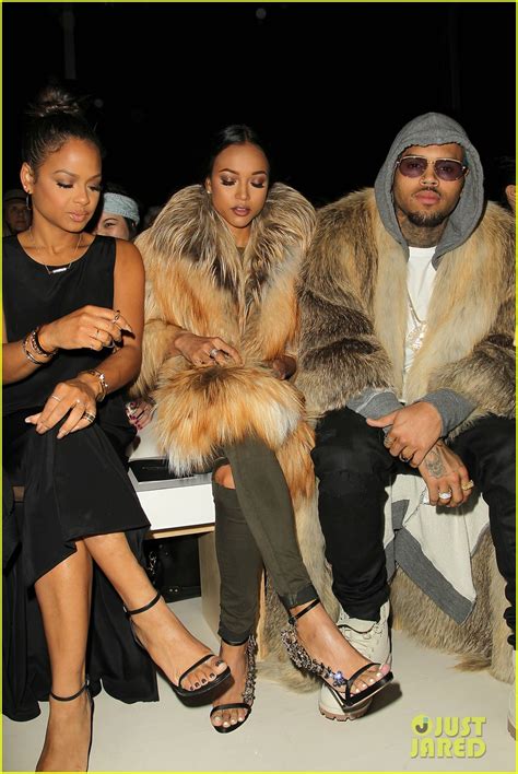 Chris Brown And Girlfriend Karrueche Tran Wear Fur For Nyfw Photo