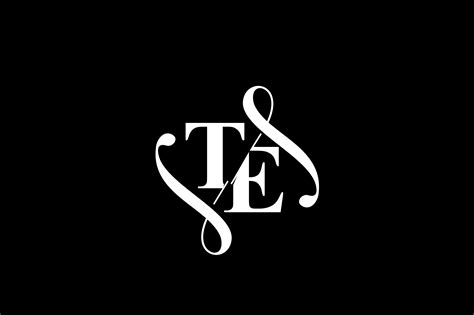 TE Monogram Logo Design V6 Graphic By Greenlines Studios Creative Fabrica