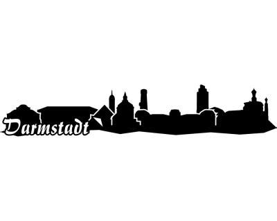 Wandtattoo Darmstadt Skyline Wandaufkleber Wandsticker Viele Farben Und