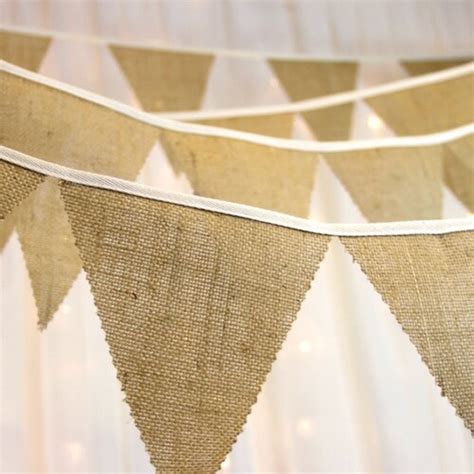 Jute Hessian Burlap Banner Bunting Banner 12pcs Triangle Etsy