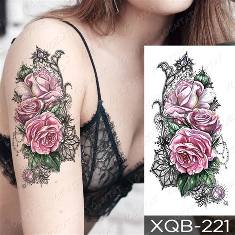 Enchanted Floral Lace Elegance Temporary Tattoo Omg Temporary Tattoos