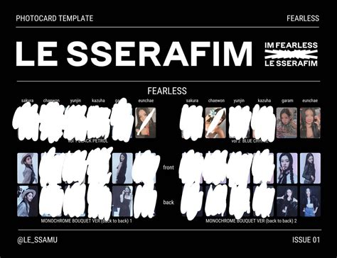 WTT WTB LE SSERAFIM LESSERAFIM IM FEARLESS ALBUM JEWEL MONOCHROME