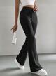 Shein Ezwear Elastic Waist Flare Leg Pants Shein Usa