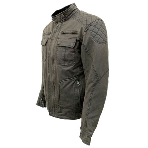 Jts Gunner Wax Cotton Textile Motorcycle Jacket Free Uk Delivery