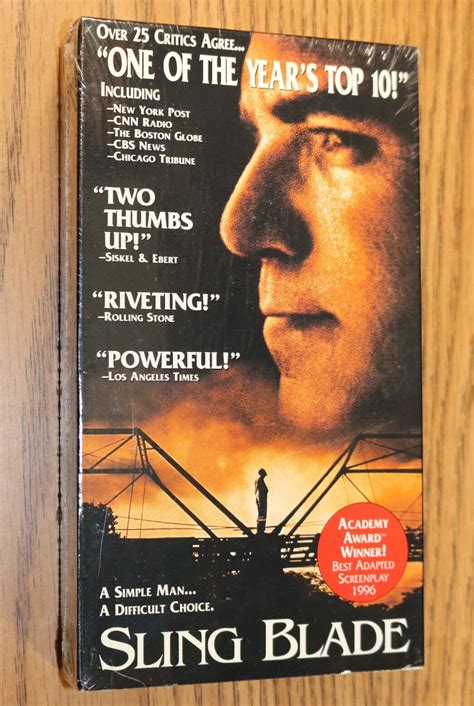 Sling Blade Vhs Buena Vista Billy Bob Thornton Dwight Yoakam