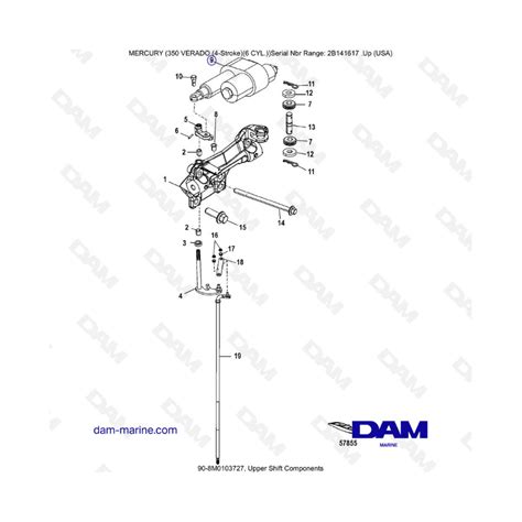 Mercury Verado Cyl Upper Shift Components Dam Marine