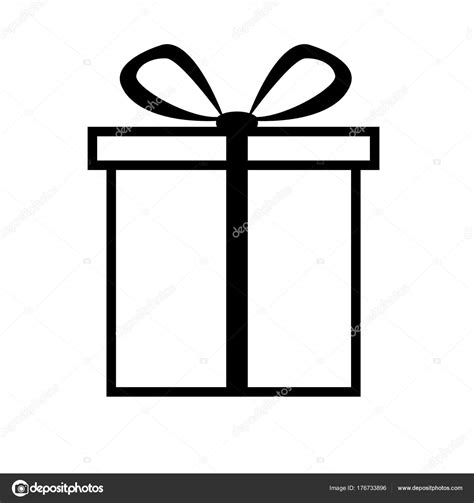 Gift Box Outline Vector Icon Stock Vector by ©IZ.ZI 176733896